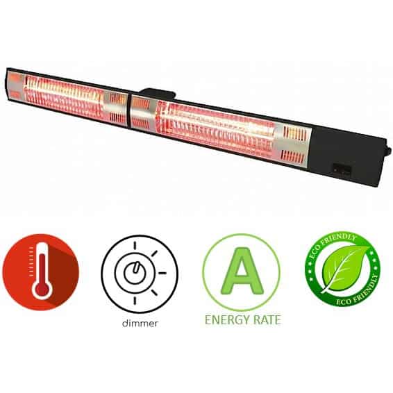 תנור חימום אינפרא אדום 3000 W שחור תליה ANIA 3046