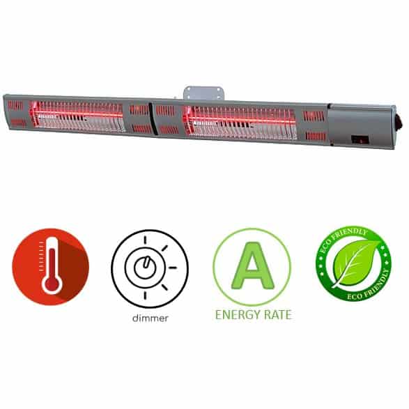 תנור חימום אינפרא אדום 3000W כסוף תליה ANIA 3046