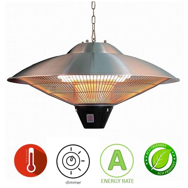 תנור חימום אינפרא אדום 1800W כסוף תליה ANIA 2125