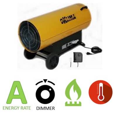 תנור אוויר חם גז דגם SG360A מבית Oklima