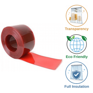 רצועות וילון PVC אדום- תמונה מקדימה